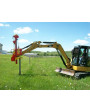 Vector Mini-Excavator Post Driver Model